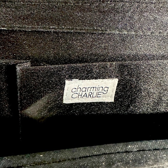 EUC Charming Charlie Black Sequin Evening Bag - Picture 5 of 6